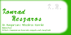 konrad meszaros business card