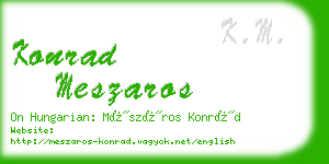 konrad meszaros business card